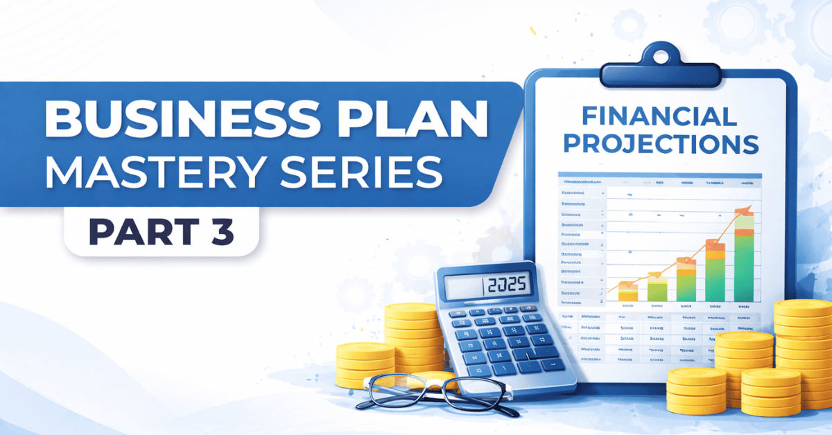 Thumbnail showing “Business Plan” and “Financial Project” text on a blue banner, with a background image of a red car front, representing financial planning and projection in a business context.